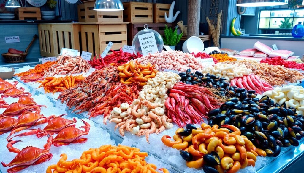 Fresh Seafood Selection for Stuffing