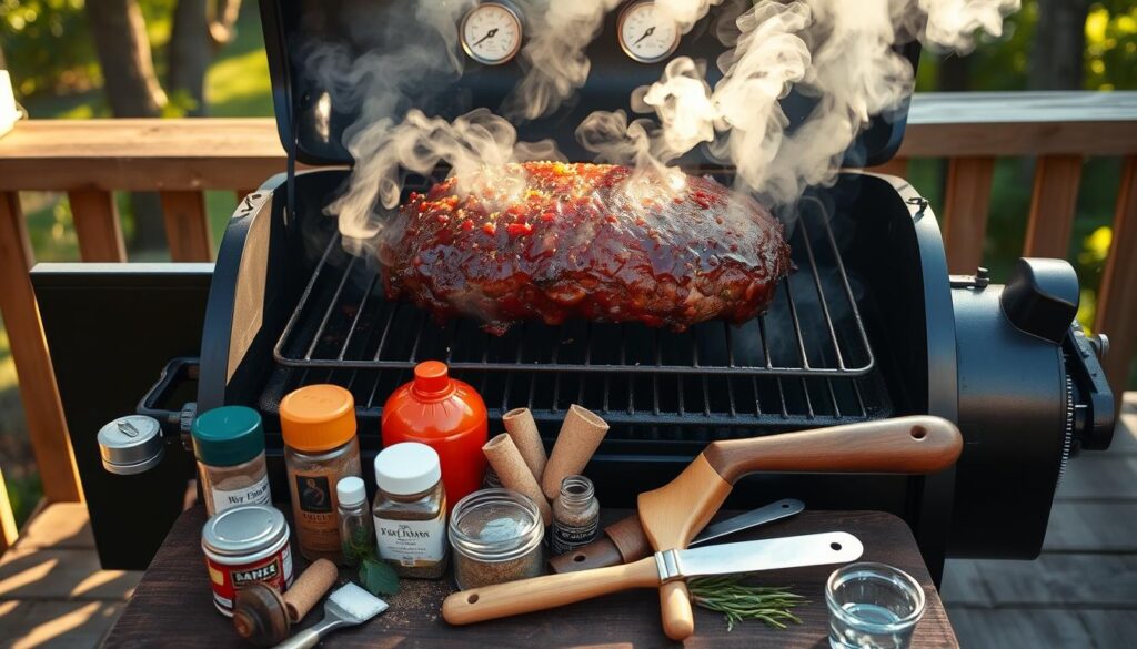 BBQ Meatloaf Smoker Preparation