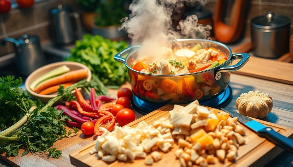 Chicken Hotpot Cooking Process