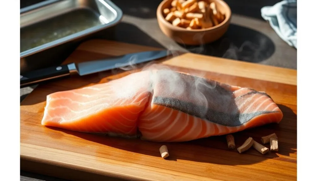 Cold Smoked Salmon Preparation