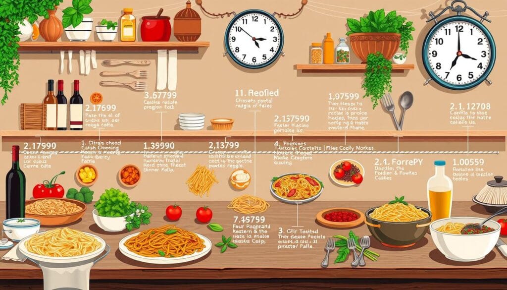 Italian Dinner Party Preparation Timeline