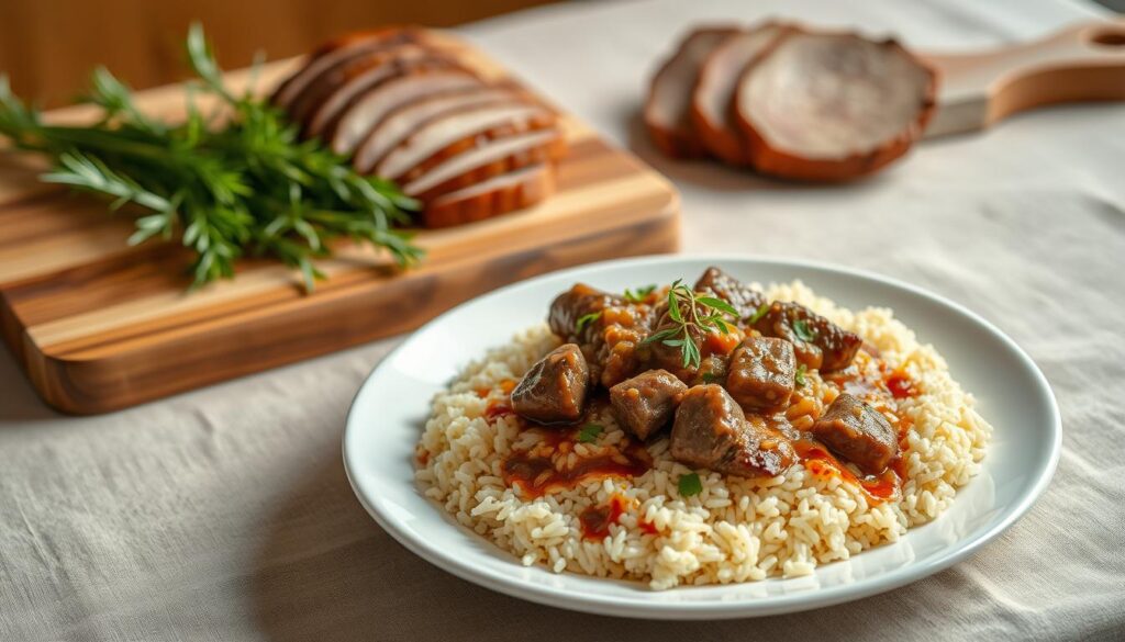 Lamb and Rice Recipe Presentation