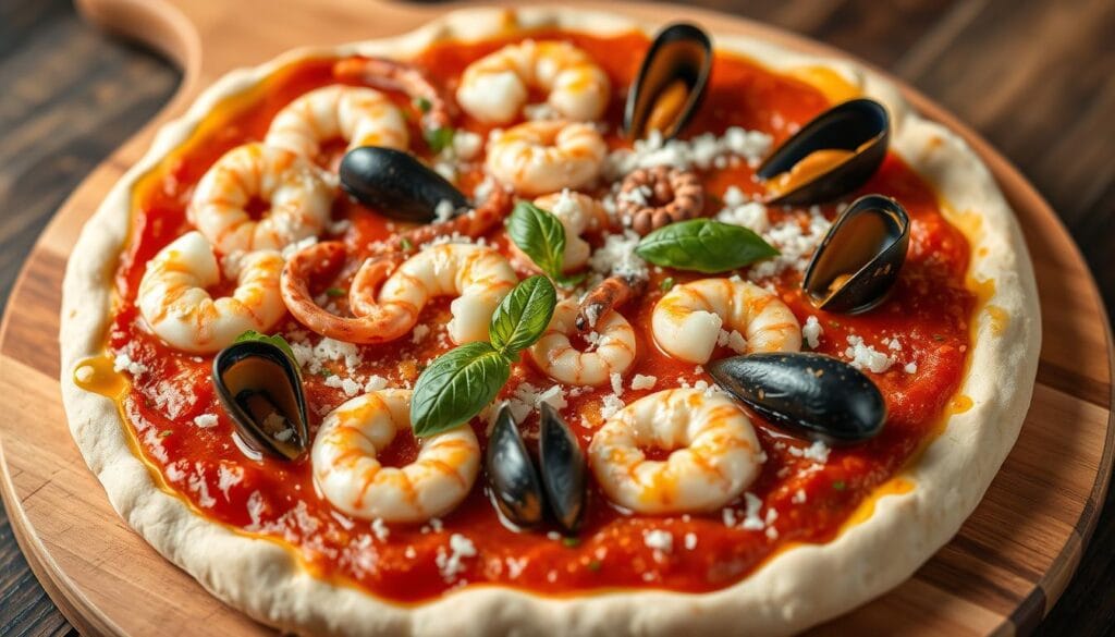 Seafood Pizza Assembly