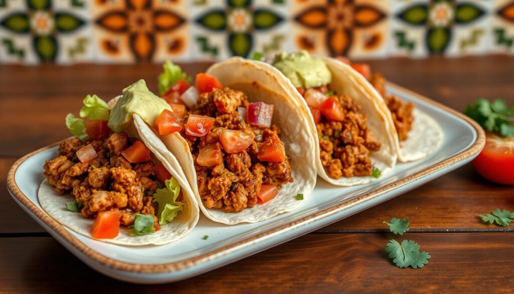 Spicy Minced Chicken Tacos