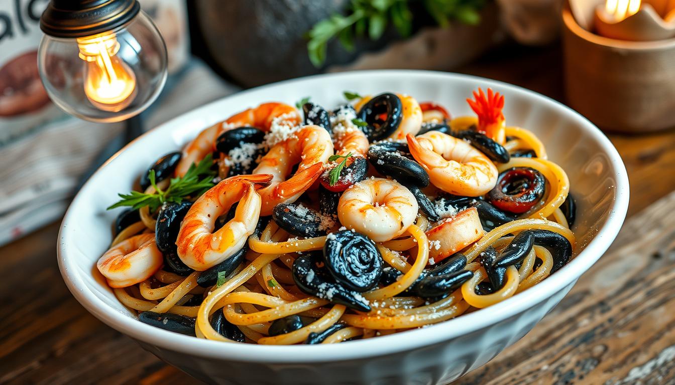 squid ink seafood pasta recipe